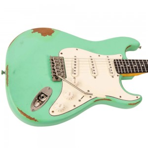 Vintage V6 ICON Electric Guitar ~ Distressed Ventura Green  